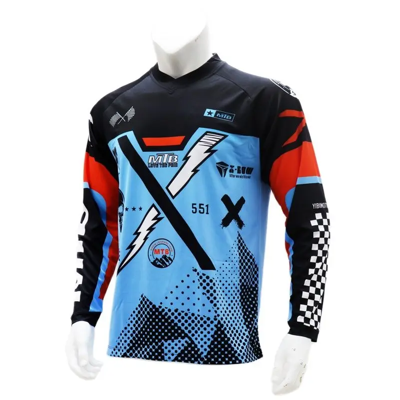 Racing  men\'s motocross jersey mx  DH cycling mtb offroad bike jersey downhill shirt