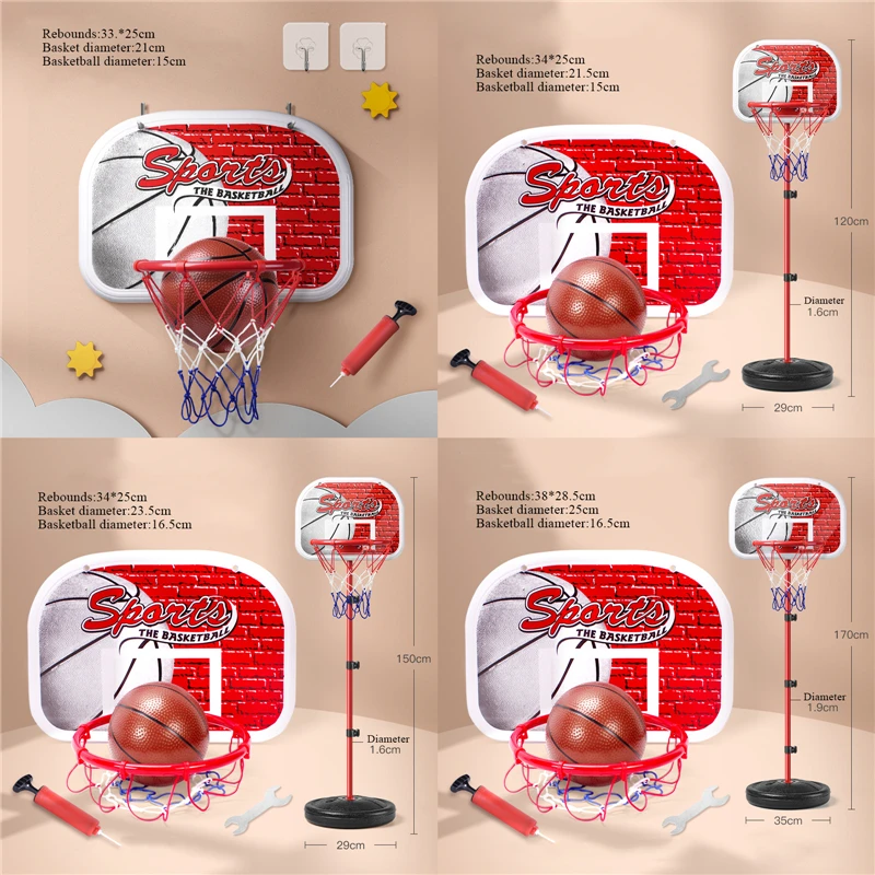 Kids 'Adjustable Height Basketball Goal Hoop, Conjunto de brinquedos esportivos para crianças, Fun Training Practice, Shot Toys