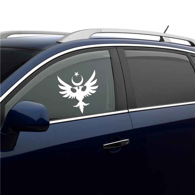 مثيرة للاهتمام برأسين النسر القمر ستار تركيا العلم التركية التركية سيارة ملصق اكسسوارات السيارات التصميم ملصق مائي الفينيل البلاستيكية 15 سنتيمتر * 15 سنتيمتر