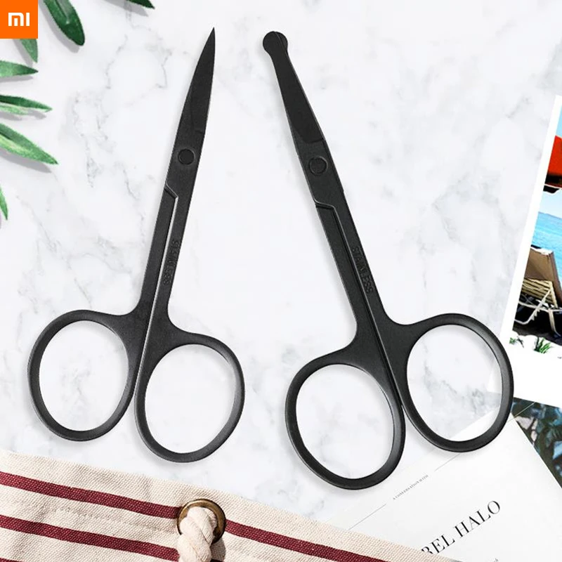 xiaomi Eyebrow trimming scissors stainless steel beauty household trim eyebrows eyelashes nose hair makeup tools