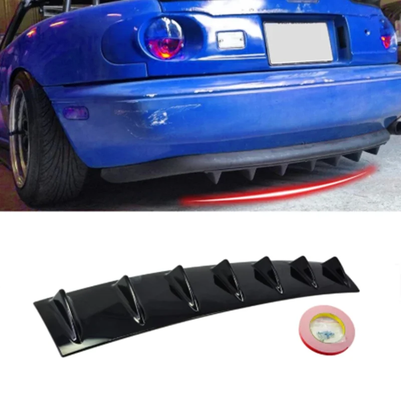 

Universal Car Rear Bumper Lip Diffuser 3-7 Fin Carbon Fiber / Black Car Rear Bumper Car Back Spoiler Car-Styling ABS Plastic Top
