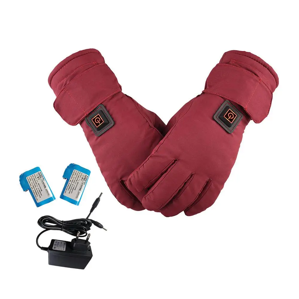 

Women Electric Heated Gloves Rechargeable 2600MA Lithium Battery Waterproof Touch Screen Motorcycle Scooter Skiing Heating Glove