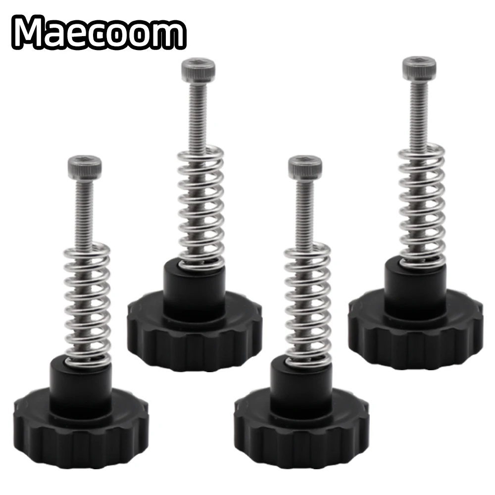 4Sets DIY Leveling Modules 3D Printer Heatbed Leveling Kit M3*45*22mm Adjustment Nut Springs 4pcs M3 Screw for ANYCUBIC Mega