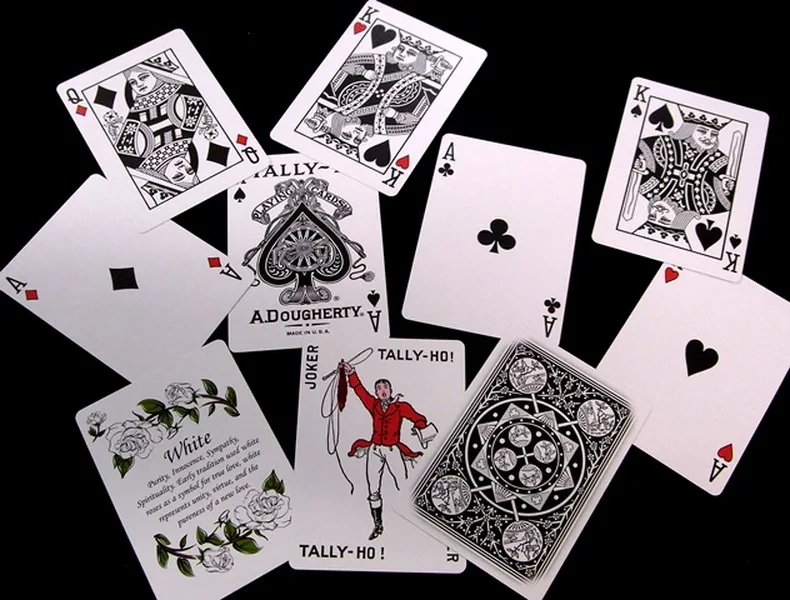 Tally Ho Reverse Rose Playing Cards Fan Back Deck USPCC Collectible Poker Magic Card Games Magic Tricks Props for Magician