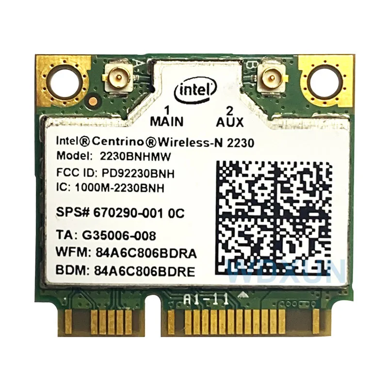 Intel Centr37Wireless-N2230 2230Bouches 2230 2230BNHMW 2230N Demi Mini Pci-e 300Mbps + BluetUnvétérans wn 4.0 Sans Fil Wlan Carte Wifi