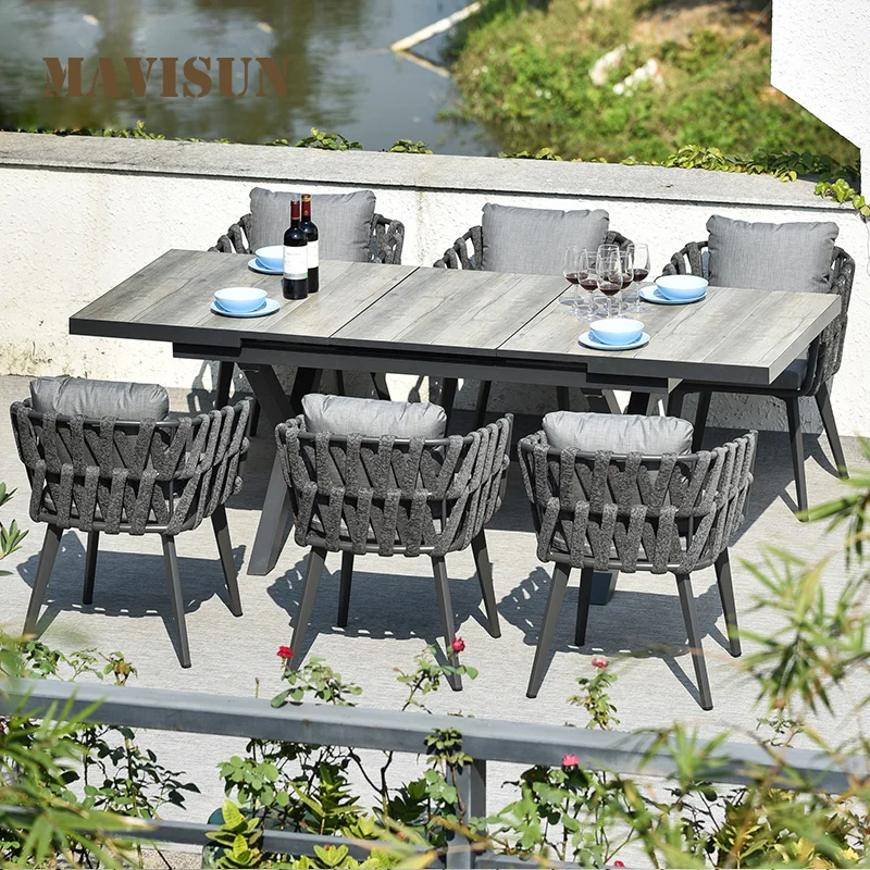 Outdoor Tables And Chairs Simple Courtyard Leisure Terrace Furniture Set Hotel Modern Design Balcony Minimalist Household