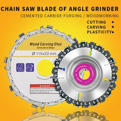 1pc 4 / 4.5 / 5 / inch woodcut disc 7T / 9T/ 13T / 22Tgrinder chain disc electric saw disc angle grinder disc