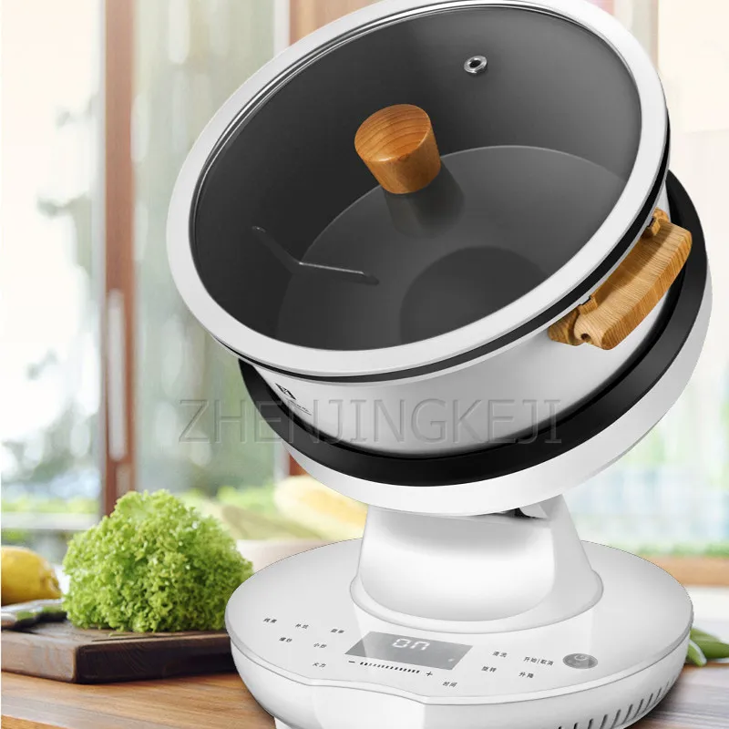 W pełni automatyczny domowy inteligentny urządzenie do gotowania elektryczny, wysoki Power Wok Non-stick Pan Wok Roller smażony ryżowar 220V 2000W