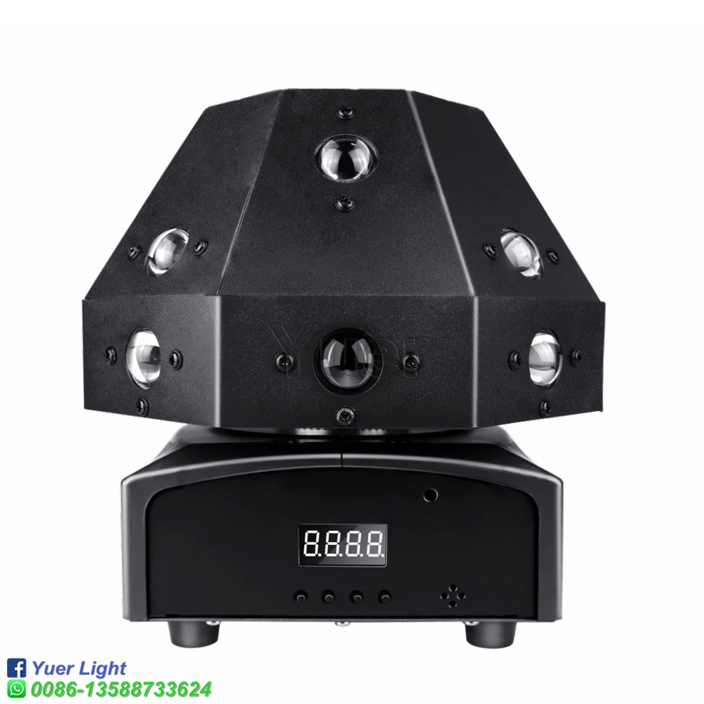 16X3W RGBW LEDเห็ดและสีเขียวLED Beam Moving HeadไฟLED Beamเลเซอร์2IN1 DJ Party Stage