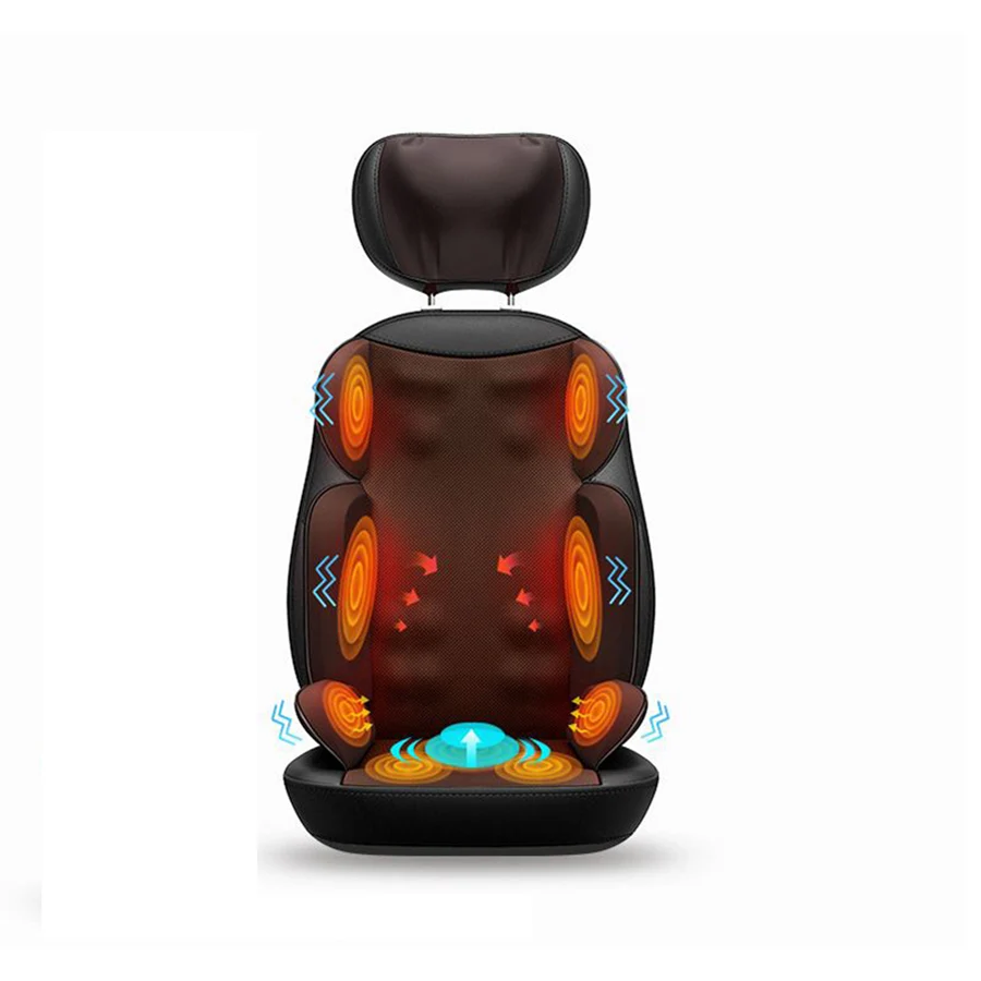 Shiatsu Massage Chair Full Body Massage Cushion Neck Back Office Home Massager Relax kneading vibration heating Machine pain