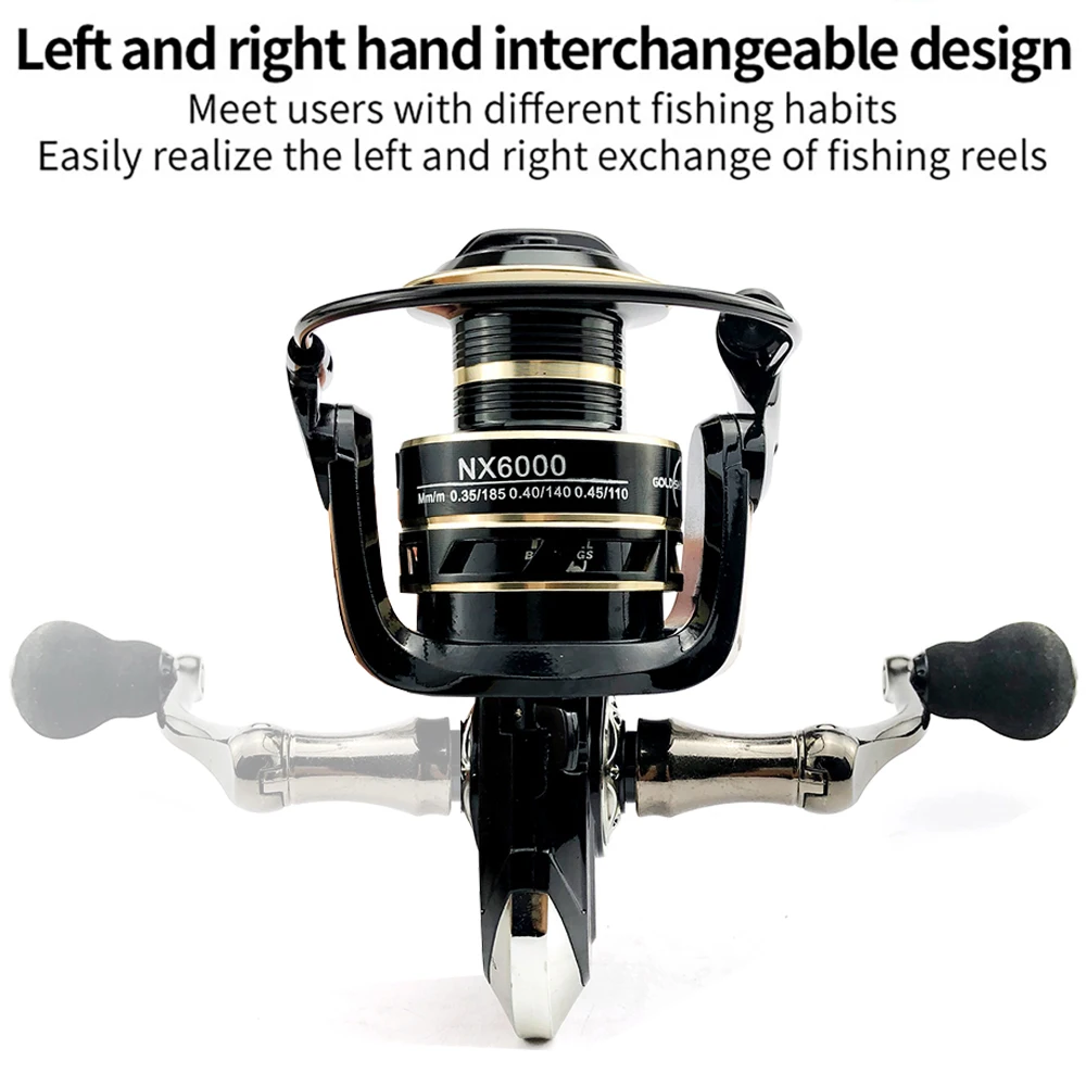 Carrete de metal para agua salada – Alta velocidad 7:1 resistente al agua para lucio - imagen 3