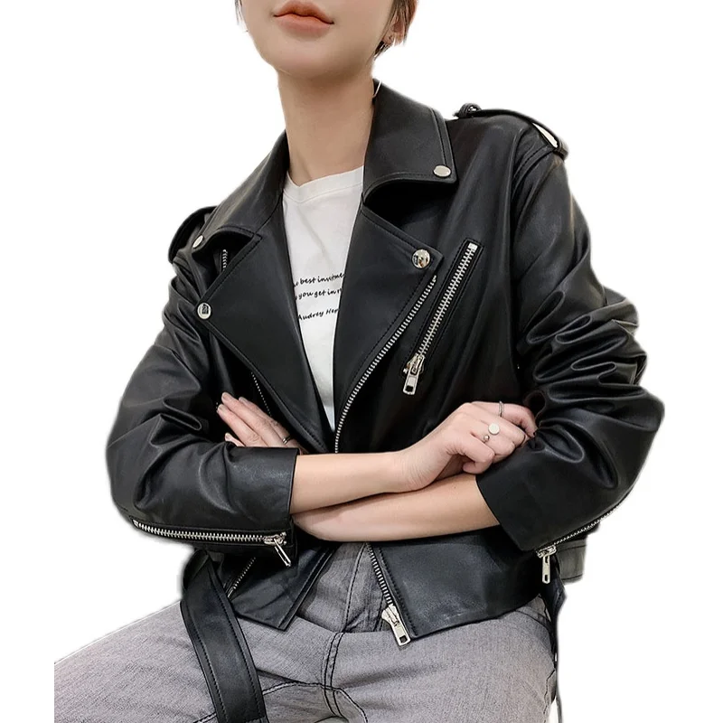 AYUNSUE Genuine Leather Jacket Women Real Sheepskin Coats Ladies Short Korean Style Jackets Famale Chaqueta Cuero Mujer SQQ78