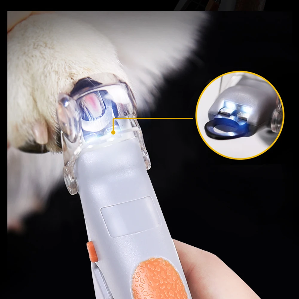 1pc Professional Clipper for dogs Dog Nail Trimmer Pet Cat Claw Grinder With LED Light 5X Magnifier Safety Pet Nail Clippers