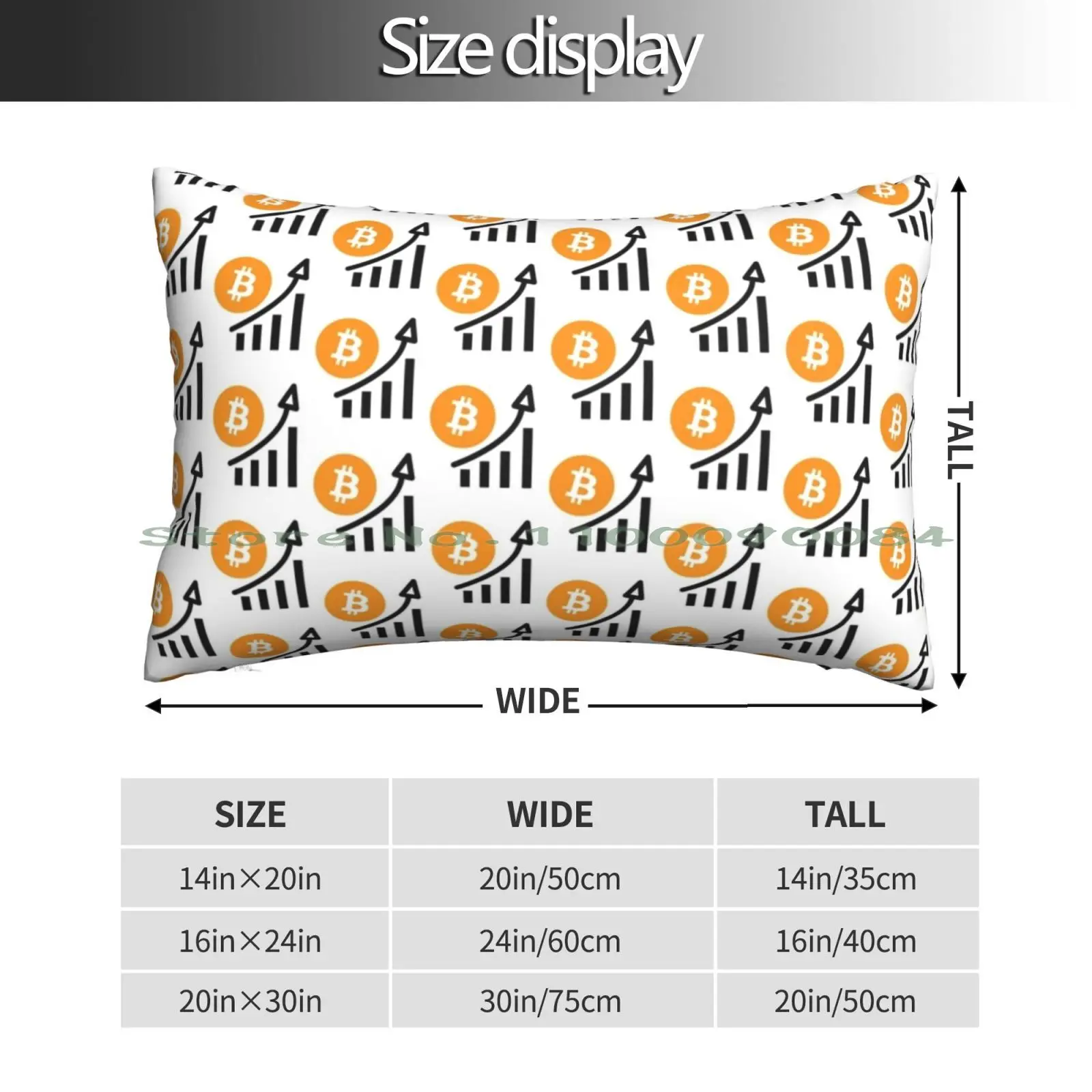 Bitcoin Go Up Pillow Case 20x30 50*75 Sofa Bedroom Shib To The Moon And Beyond Dogecoin Cryptocurrency Meme Shiba Inu To The