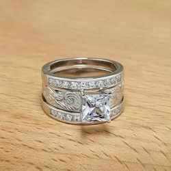 Huitan Ethnic Style Wedding Ring for Women Sculptural Patterns Simple Stylish Female Accessories Anniversary Gift Luxury Jewelry