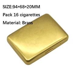 KUBOY Premium Brass Cigarette Case - Holds 16 pcs of 84mm Thick Cigarettes Portable & Stylish Cigarette Storage Box