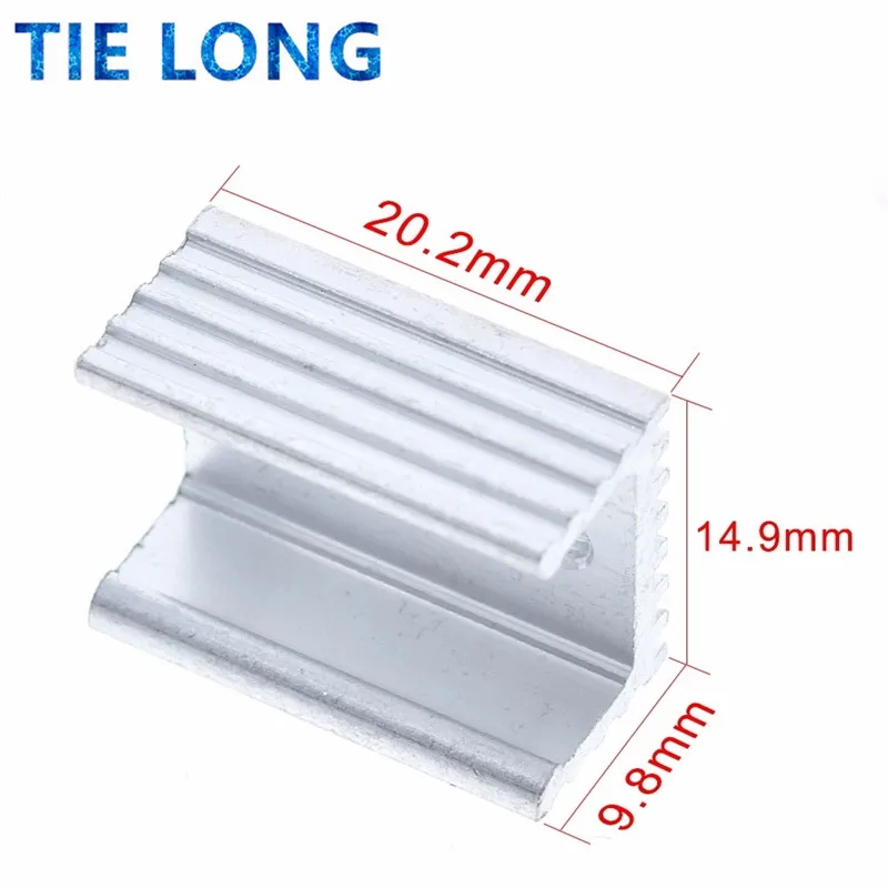 10pcs Aluminium TO-220 Heatsink TO 220 Heat Sink Transistor Radiator TO220 Cooler Cooling 20*15*10MM