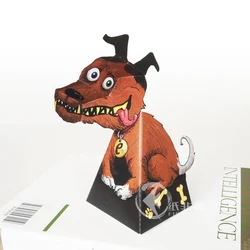 Optical Illusions Dog Ornaments Folding Cutting Cute Mini 3D Paper Model Papercraft DIY Kids Adult Handmade Craft Toys ER-060