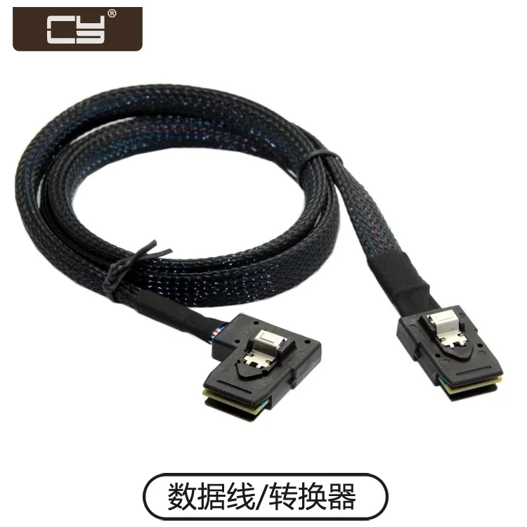 Mini Cable SAS interno de 0,8 M, 36 Pines, 8087 a izquierda y derecha, curva de 90 grados, SFF-8087, Mini Cable SAS, Cable de disco duro, Cable de ordenador