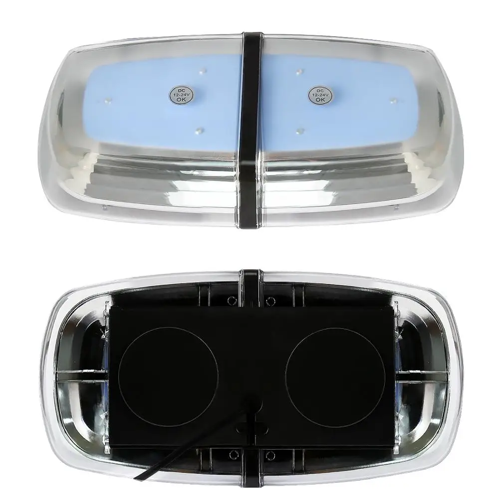 12V 24V Amber Yellow Truck Car Led Strobe Roof Lights Becaon Police Emergency Rescue Magnetic Vehicle Ambulance 72SMD