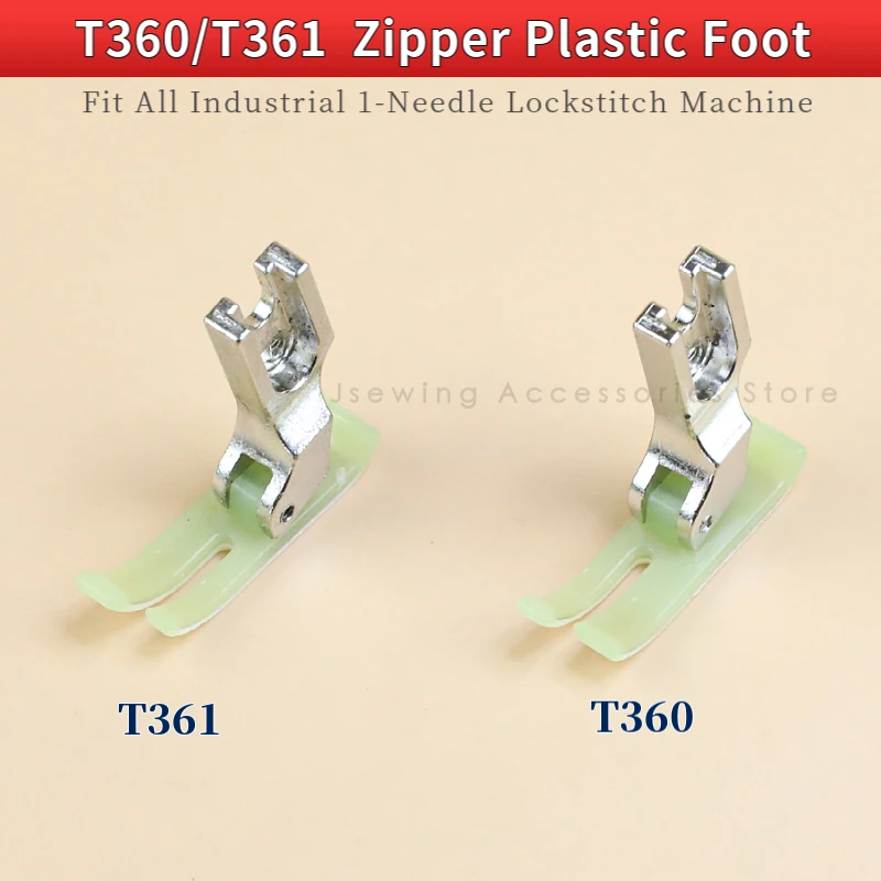 T360/T361 Plastic Zipper Presser Foot For Industrial Single Needle Lockstitch Sewing Machine Accessories Spare Parts