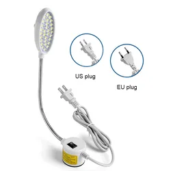 Lampe pour machine à coudre à intensité variable avec base de montage magnétique, interrupteur marche/arrêt, lampe de travail intérieure, prise EU, US, 28 LED