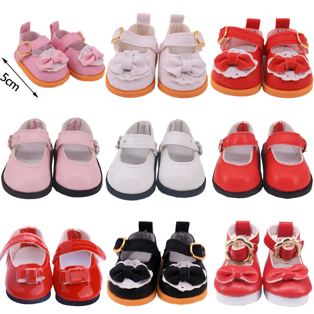 Doll Shoes 5Cm Length Metal Buckle Shoes For 14 Inch Wellie Wisher 32-35 Cm Paola Reina Doll Clothes Accessories,Gift For Girl's