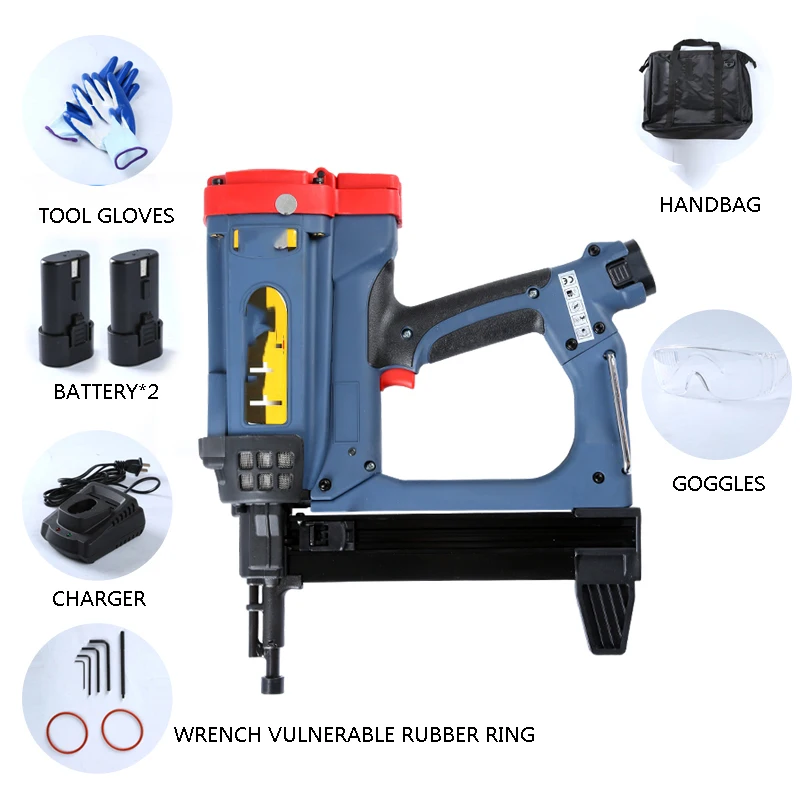 Chiodatrice ad aria per chiodatrice a Gas veloce senza fili regolabile GSR40 per la lavorazione del legno chiodatrice fissa decorativa per porte e finestre in cemento
