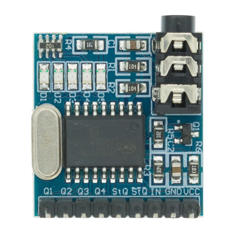 MT8870 DTMF Sprachdekodierungsmodul Telefonmodul Sprachdekodierung Sprachplatinenmodul LED-Anzeigen