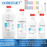 Eco-Solvent Ink Cleaning Solution For Epson/Roland/Mimaki/Mutoh 1390 L800 L1800 DX5 DX7 TX800 XP600 5113 4720 I3200 Printhead