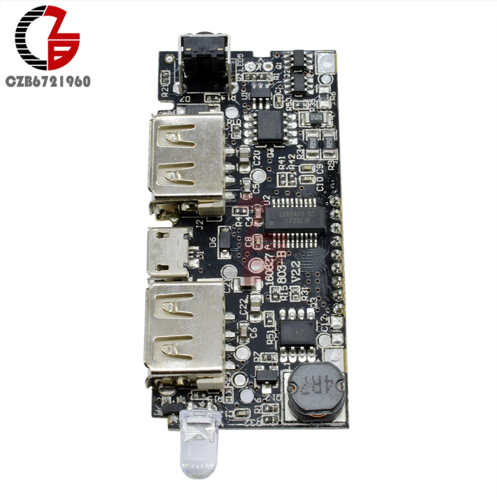 Dual USB 18650 Lithium Battery Charging Board Mobile Power Bank Charging Module PCB Board LCD Display for Arduino DIY 5V 1A 2.1A