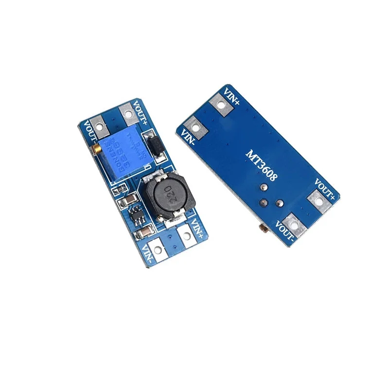 Nieuwe MT3608 DC-DC Verstelbare Boost Module Output 28V 2A Step Up Converter Booster Met Micro Usb 2V-24V Naar 5V 9V 12V 28V