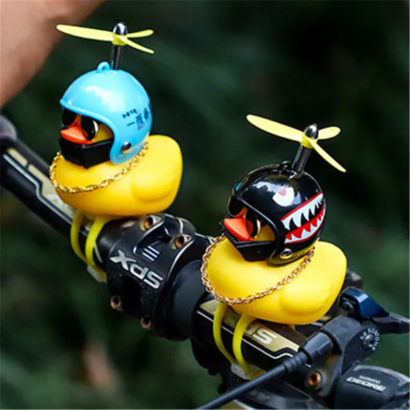 In Bulk Light Straps for Yellow Small Bike Duck Bicycle Bell Duck Ducky Bicycle Airscrew Helmet Wind Motor Riding Lights Horn