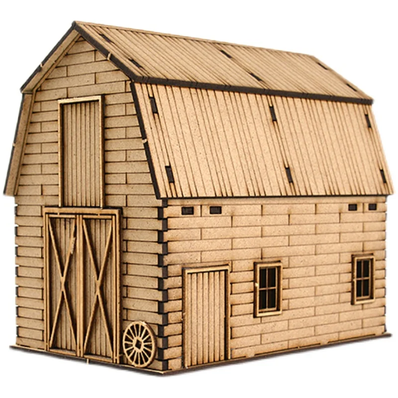 Châu Âu 1/72 Vựa Lúa Mô Hình Bằng Gỗ Lắp Ráp Buidlding Kho Kiến Trúc Cảnh Handmade Thu Nhỏ Phong Cảnh Quà Tặng