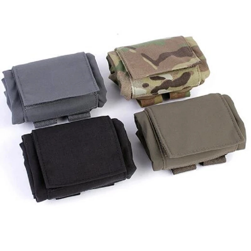 Outdoor Mini Foldable Magazine Drop Dump Pouch Tactical ROLL-UP Molle Pouch Storage Bag