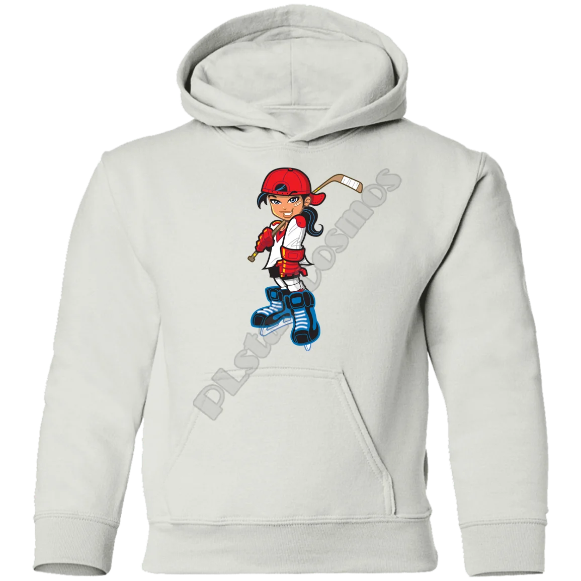 Hockey Girl Cartoon Kids Hoodies 3D Printed Kids Sweatshirt Child Long Sleeve Boy For Girl Blue Pullover Drop Shipping