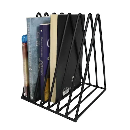 Metal Table Top Book Stand, Newspaper Rack Magazine rack 7 Eye Grid WD-43