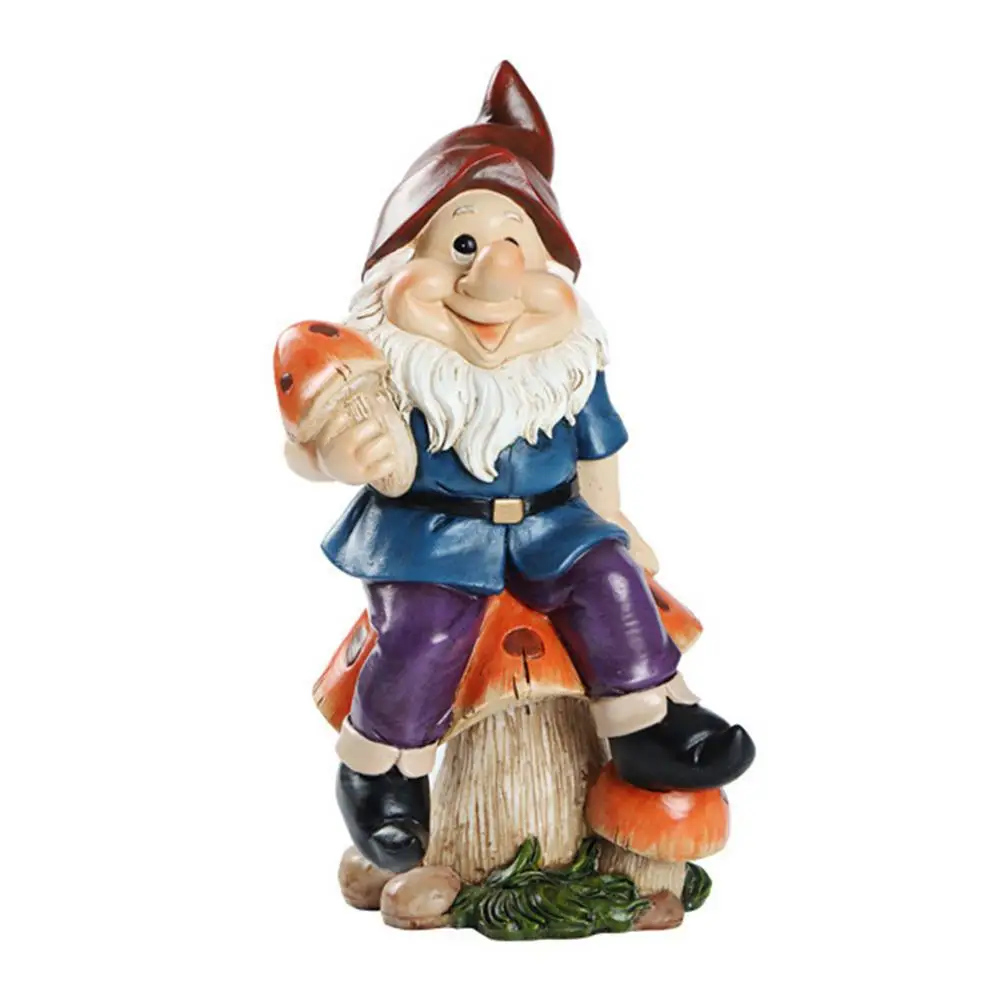 Funny Resin Garden Gnome Statue Hand-painted Naughty Dwarfs Figurines Home Lovely Crafts Garden Decoration For Birthday Gifts