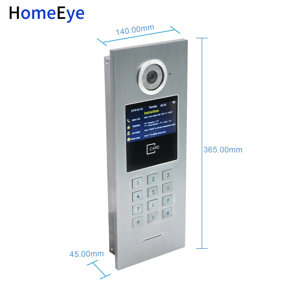 WiFi IP Video Door Phone Video Intercom Home Access Control System TuyaSmart APP+Password+IC Card + POE Switch 7'' Touch Screen