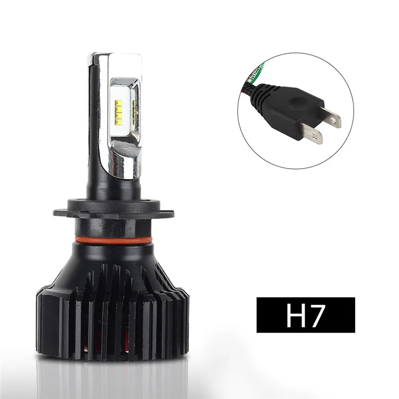 Par Mini tamano Bombillas de faros coche LED Ultra H7 H4 H11 H1 9012 9005 9006 HB3 HB4 NO Error Super Led 12000 Lumens