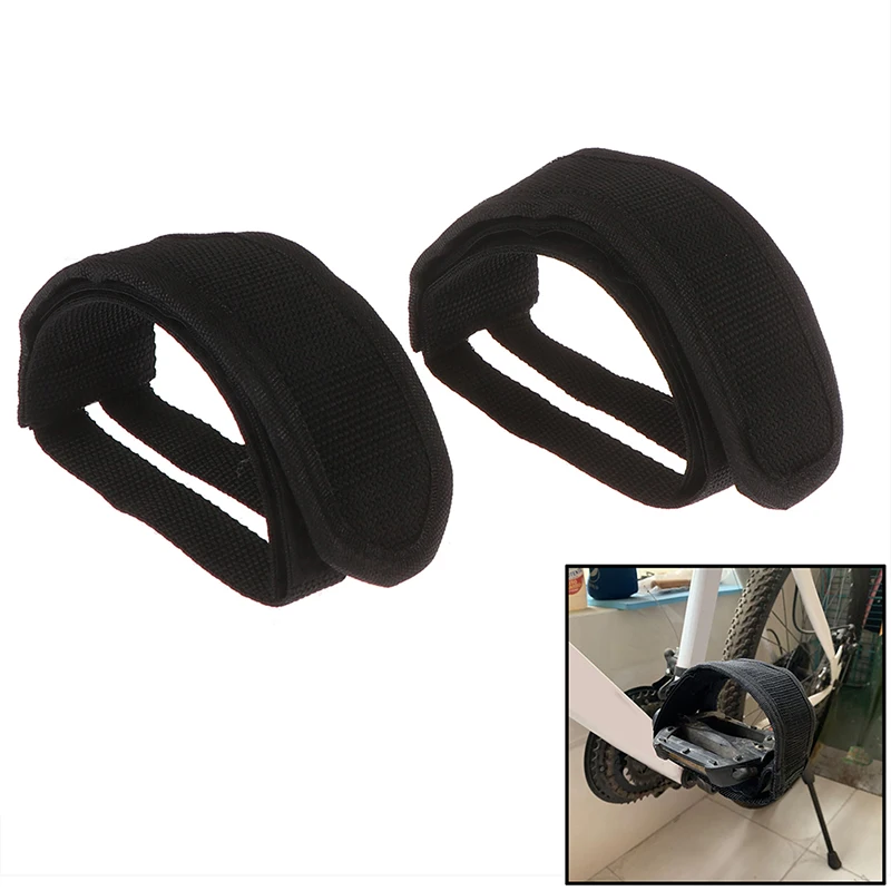 2Pcs Anti-slip Bicycle Fixed Gear Cycling Pedals Bands Feet Set With Straps Beam Foot Cycling Bike Bicycle Pedals Belt