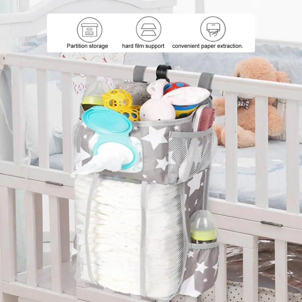 Baby Storage Organizer Crib Hanging Storage Bag Caddy Organizer For Baby Essentials Bedding Set Diaper Storage Bag