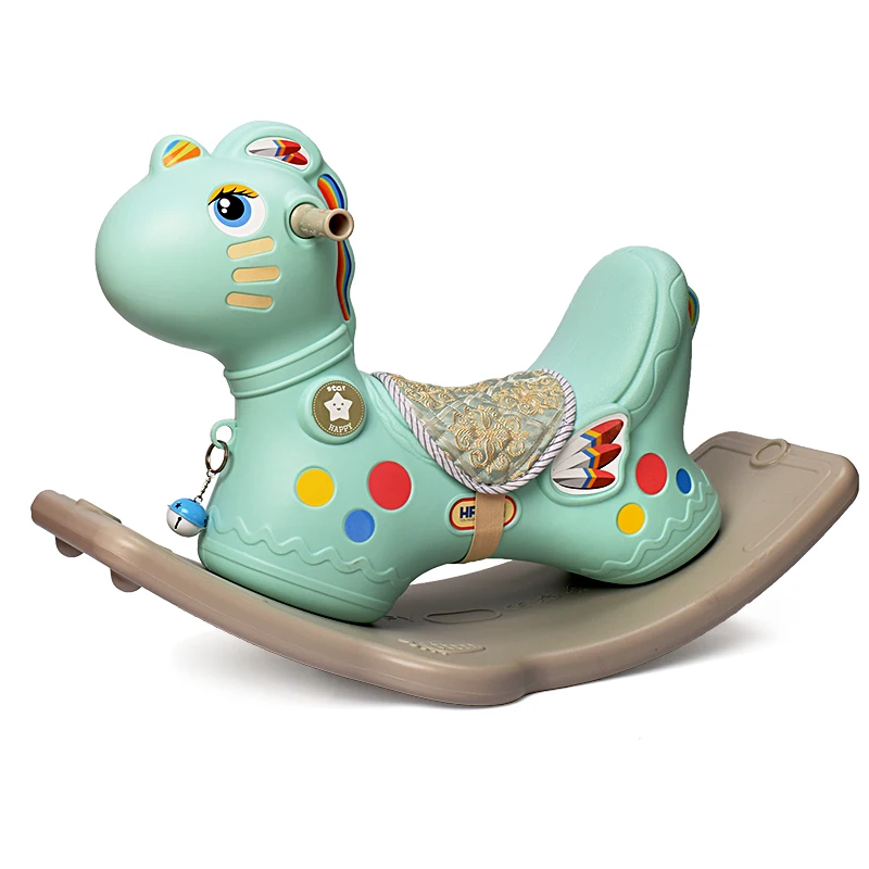 Children's Toy Rocking Horse Thickened Plastic Baby Rocking Chair Rocking Animal Swing Seat Rocker Newborn Baby Bouncers 1~6 Y