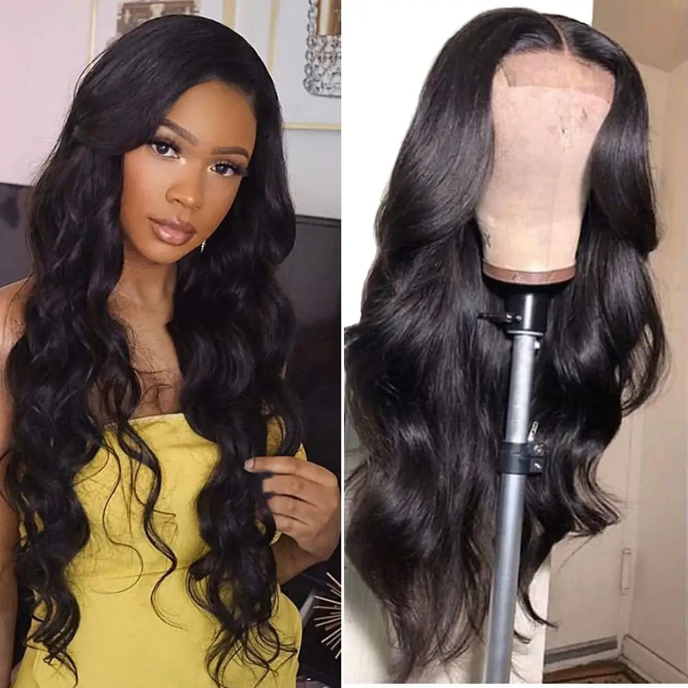 

150% Density 5x5 Lace Closure Wig Body Wave Peruvian Remy Human Hair HD Transparent Lace Front Wigs With Baby Hair for Women