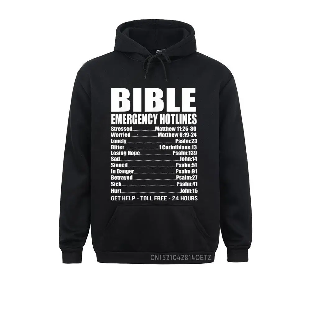 

Bible Emergency Numbers Funny Hotline Christian Unisex Gift Sweatshirts For Men Printing Father Day Hoodies Long Sleeve Hoods