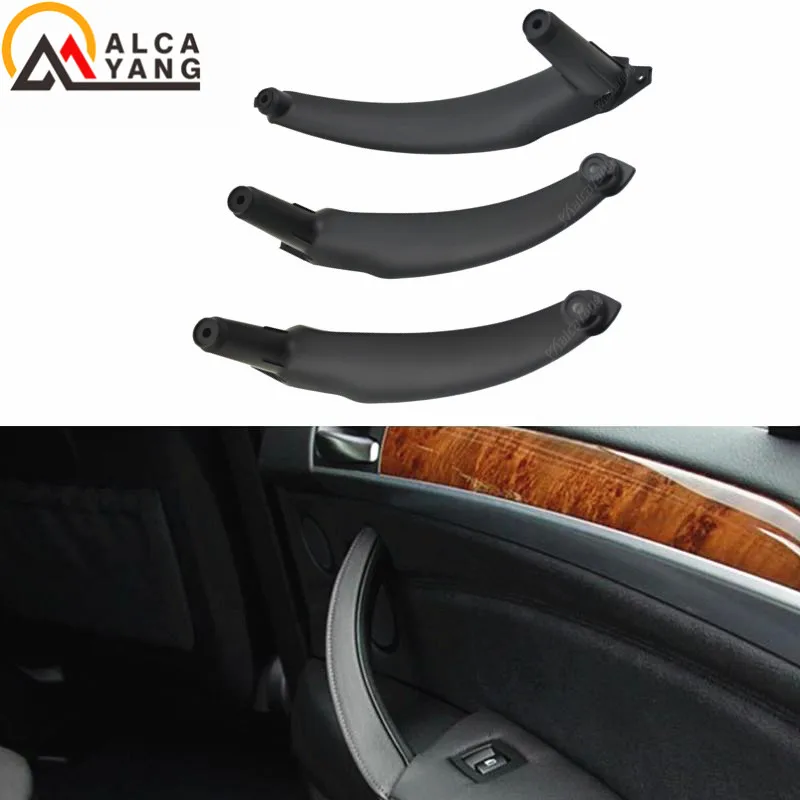 1Pcs High-quality Car Right Inner Door Panel Handle Pull Trim Cover For BMW E70 X5 E71 E72 X6 SAV Car Accessories