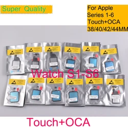 Painel Touch Screen para Apple Watch, Sensor Digitalizador, Vidro com OCA, Série 2, 3, 4, 5, 6, SE, S3, S4, S5, S6, 38mm, 40mm, 42mm, 44mm, 10 PCes pelo lote