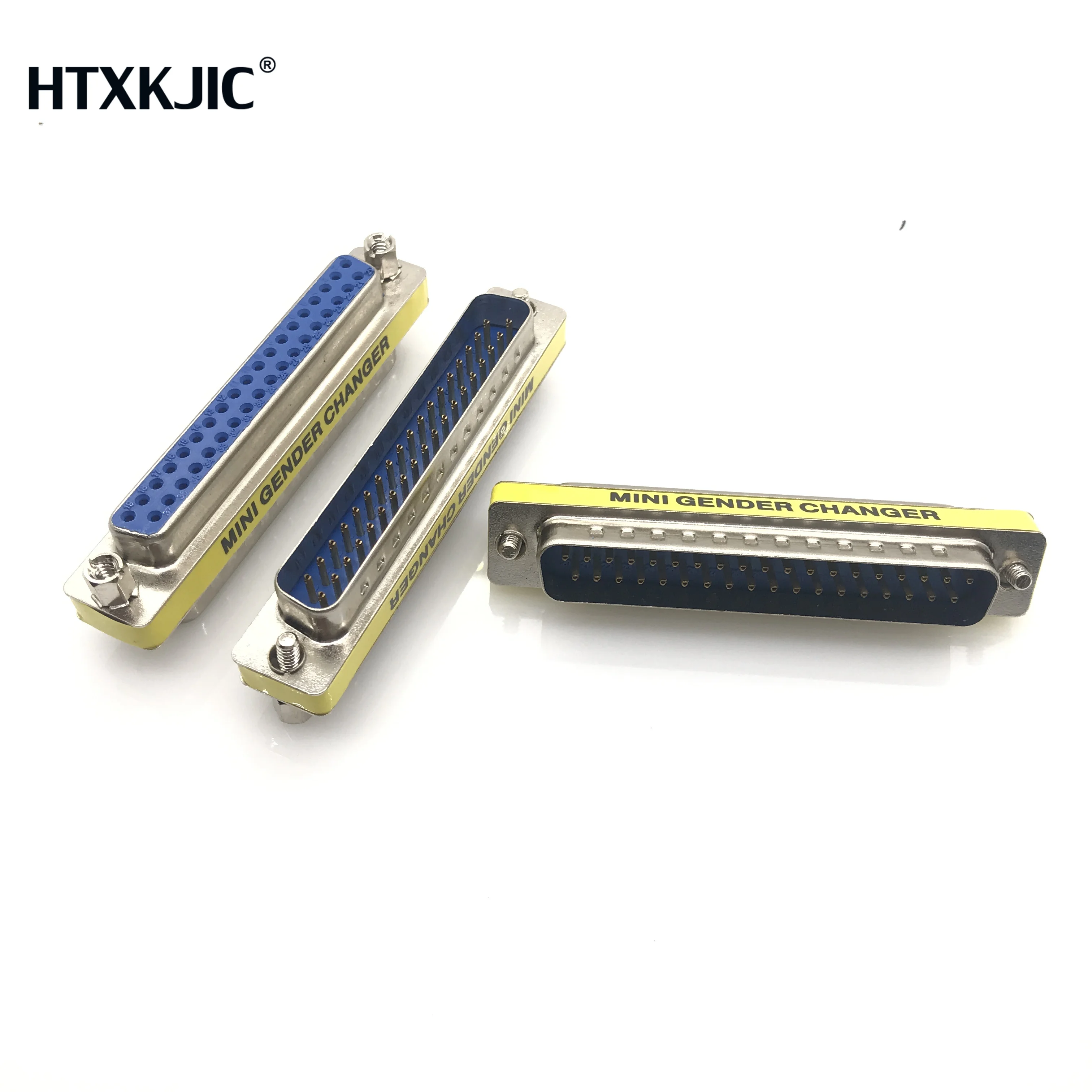 Conector de porta serial d-sub com, conector de 37 pinos macho para fêmea, 1 peça, 37 pinos, 37 p, mini adaptador de modificador de gênero