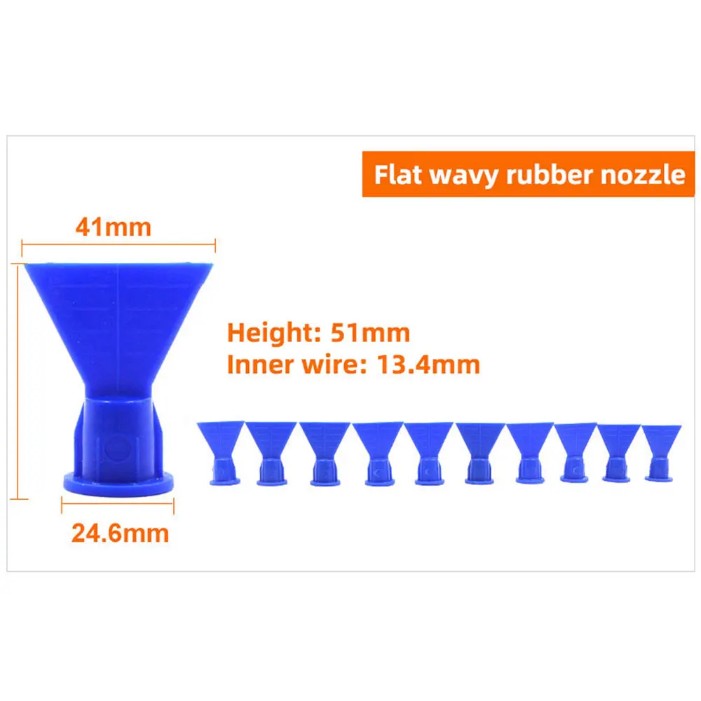 10 stücke Pneumatische Klebepistole Düse Zubehör 6/8/10 MM Edelstahl Kleber Düse Weiche & Harte kleber Düse Adapter Set Kleber Düse – Detail 6