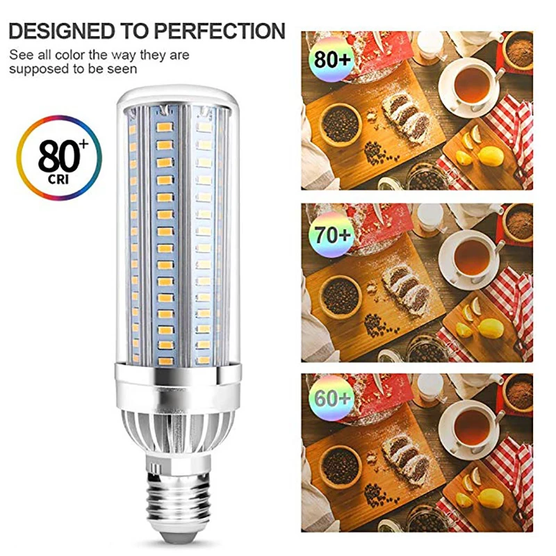 No Flicker LED Bulb E27 AC 85-265V 25W 35W 50W Corn Led Lamp SMD5730 Fan Cooling Aluminum Bombilla LED Lighting Lampada